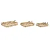 Paplāšu Komplekts DKD Home Decor Gaiši brūns Bambuss 54 x 43 x 9 cm (3 gb.) (2 gb.)