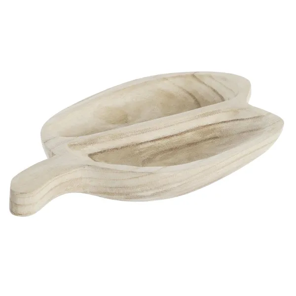 Välipalatarjotin DKD Home Decor Vaaleanruskea Luonnollinen Trooppinen 38 x 21 x 5 cm 30 x 21 x 5 cm