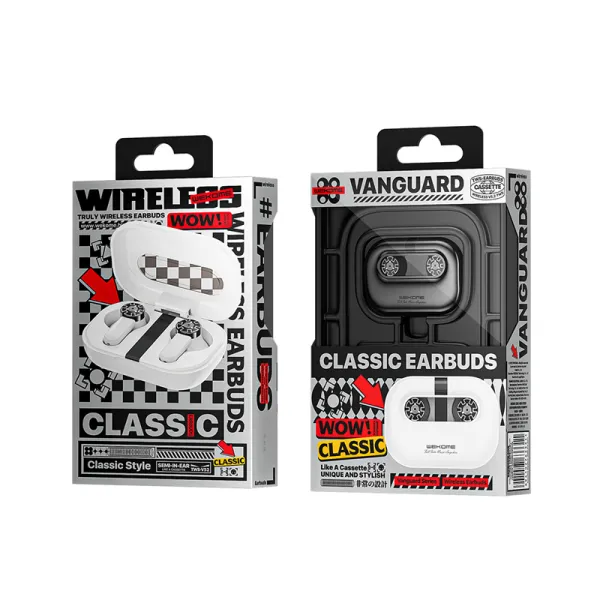 WEKOME VA06 Vanguard Series - Bluetooth V5.2 TWS wireless headphones with charging case (White)