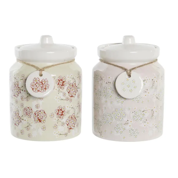 Skārdene DKD Home Decor 12 x 12 x 16 cm 1 L Dolomite Tradicionāls (2 gb.)