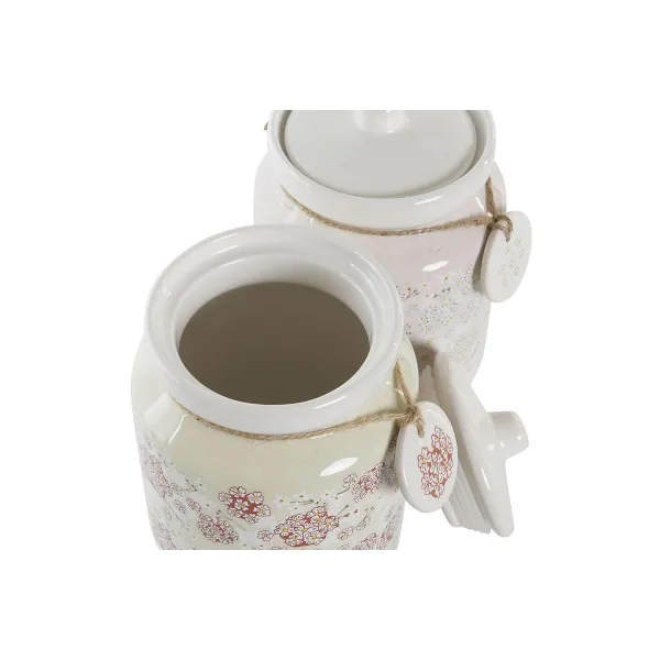 Skārdene DKD Home Decor 12 x 12 x 16 cm 1 L Dolomite Tradicionāls (2 gb.)