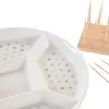 Užkandžių dėklas DKD Home Decor 23,5 x 23,5 x 3 cm Spalvotas Keramikos dirbinys