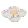 поднос для закусок DKD Home Decor Разноцветный 22 x 22 x 3 cm Керамика