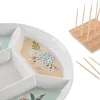Užkandžių dėklas DKD Home Decor 23,5 x 23,5 x 3 cm Žalia Keramikos dirbinys