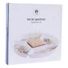 поднос для закусок DKD Home Decor 23,5 x 23,5 x 3 cm Зеленый Керамика