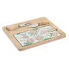 поднос для закусок DKD Home Decor 24,5 x 20 x 1,2 cm Бежевый Зеленый Керамика