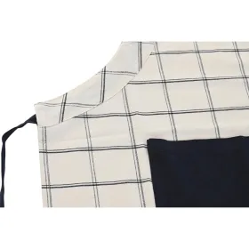 Фартук с карманом DKD Home Decor 70 x 1 x 85 cm Чёрный Бежевый Синий Хлопок