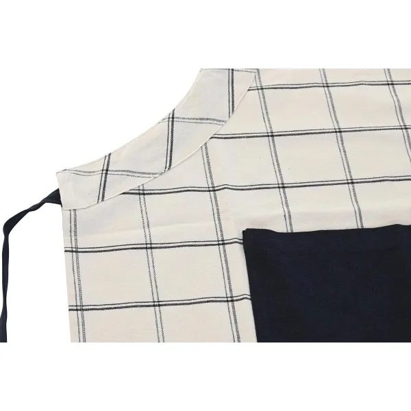 Prijuostė su kišene DKD Home Decor 70 x 1 x 85 cm Juoda Rusvai gelsva Mėlyna Medvilnė