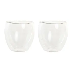 Lasisetti DKD Home Decor Läpinäkyvä Kristalli Borosilikaattilasi 100 ml 2 Kappaletta