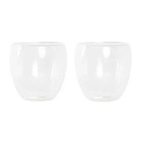 Set of glasses DKD Home Decor Transparent Crystal Borosilicate Glass 250 ml