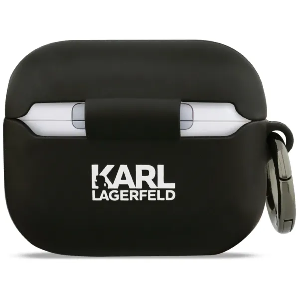 Karl Lagerfeld Silicone Karl & Choupette Head 3D - AirPods Pro 3 Case (Black)
