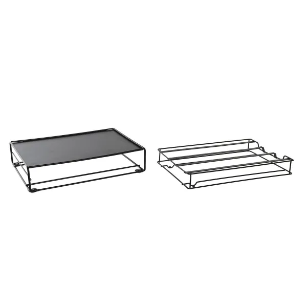 Органайзер кофейных капсул DKD Home Decor 21 x 31 x 7,5 cm Чёрный Металл