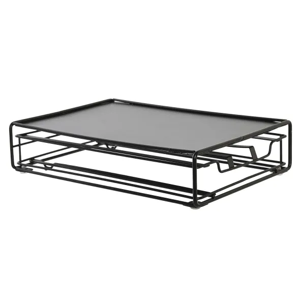 Kavos kapsulių dėklas DKD Home Decor 21 x 31 x 7,5 cm Juoda Metalinis