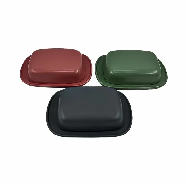 Sviesta trauks DKD Home Decor 19 x 13 x 5 cm Keramika (3 Daudzums)