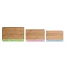 Разделочная доска DKD Home Decor Синий Зеленый Розовый Бамбук 33,5 x 22,4 x 1,2 cm