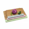 Разделочная доска DKD Home Decor Синий Зеленый Розовый Бамбук 33,5 x 22,4 x 1,2 cm