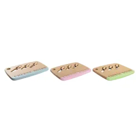 Siera dēlītis DKD Home Decor Bambuss Nerūsējošais tērauds 33,5 x 24 x 2 cm (3 gb.)