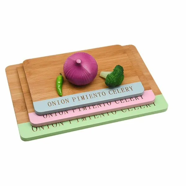 Сырная доска DKD Home Decor Бамбук Нержавеющая сталь 33,5 x 24 x 2 cm (3 штук)