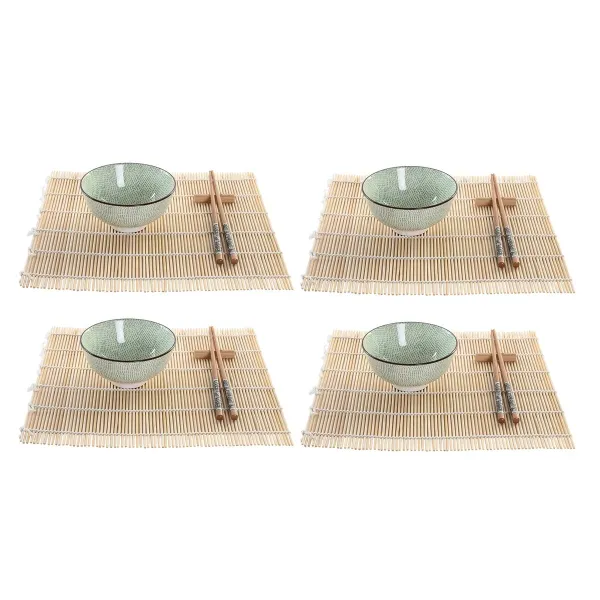 Suši Komplekts DKD Home Decor 14,5 x 14,5 x 35 cm Keramika Austrumniecisks (16 Daudzums)