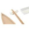 Suši rinkinys DKD Home Decor 8 x 5 x 2 cm Keramikinis Natūralus Balta Rytietiškas
