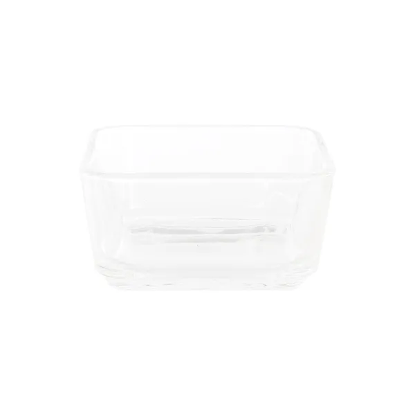 поднос для закусок DKD Home Decor Натуральный Бамбук Алюминий Стеклянный 280 ml 21 x 21 x 6 cm