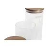 3 caurules DKD Home Decor 10,2 x 10,2 x 27,7 cm Dabisks Caurspīdīgs Akācija Vēstules Borosilikāta glāze