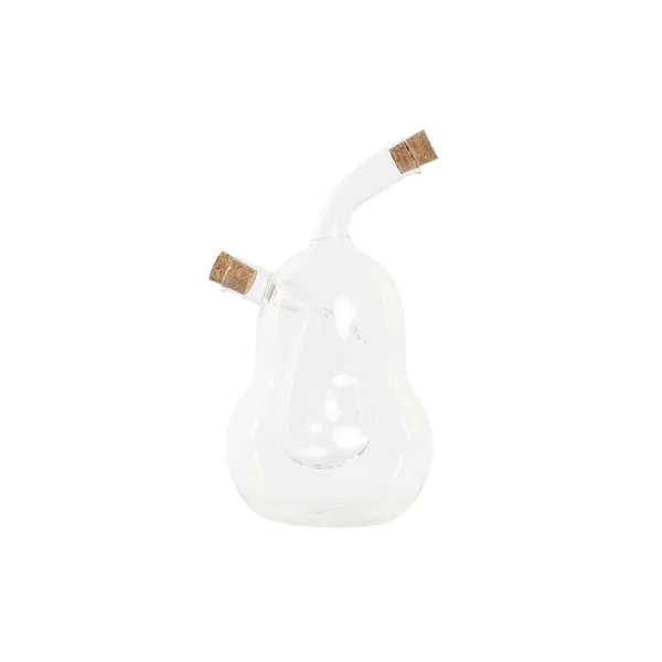 Eļļas un etiķa komplekts DKD Home Decor 12 x 10 x 18,6 cm Caurspīdīgs Korķis 540 ml Borosilikāta glāze