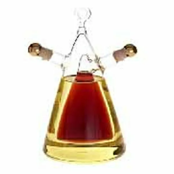 Eļļas un etiķa komplekts DKD Home Decor 10,5 x 9 x 18 cm Caurspīdīgs Korķis 300 ml Borosilikāta glāze