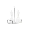 Eļļas un etiķa komplekts DKD Home Decor 200 ml 19,5 x 10 x 23,5 cm Metāls Caurspīdīgs 2 gb. Borosilikāta glāze