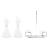 Aliejaus ir acto rinkinys DKD Home Decor 200 ml 19,5 x 10 x 23,5 cm Metalinis Skaidrus 2 vnt. Borosilikatinis stiklas