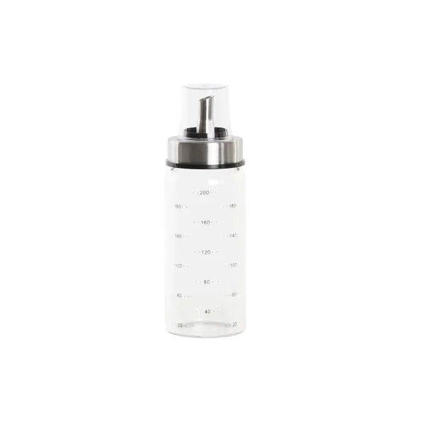 Масленка DKD Home Decor 200 ml 6 x 6 x 16,5 cm Прозрачный Нержавеющая сталь Боросиликатное стекло