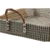 Tarjotinsetti DKD Home Decor Keltainen Luonnollinen 48 x 38 x 15 cm 52 x 38 x 15 cm (2 osaa)