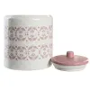 Skārdene DKD Home Decor 15,5 x 15,5 x 21 cm Rozā Balts Dolomite