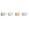 Vnt. kavos puodelių rinkinys DKD Home Decor Geltona Mėlyna Balta Raudona Metalinis Bambukas Dolomite 260 ml