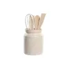 Ruukku keittiövälineille DKD Home Decor Metalli Dolomite Puu MDF 12 x 12 x 25 cm