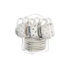 Krūzīšu komplekts ar apakštasēm DKD Home Decor Zils Balts Metāls Dolomite 180 ml 20 x 18 x 20 cm