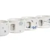 Набор из кофейных чашек DKD Home Decor Синий Белый Металл Dolomite 260 ml