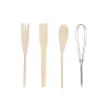 Pot for Kitchen Utensils DKD Home Decor Metal Dolomite MDF Wood 12 x 12 x 25 cm (3 Units)