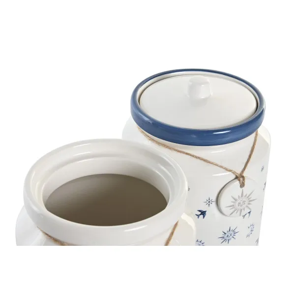 Alavas DKD Home Decor Mėlyna 15 x 15 x 21 cm Balta Dolomite (2 vnt.)