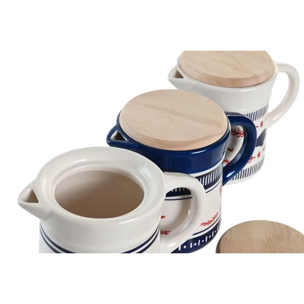 Eļļas Trauks Gaļai vai Zivij DKD Home Decor 16 x 11 x 13 cm (3 gb.)