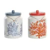 лодка DKD Home Decor Синий Коралл Фуксия Белый Dolomite (2 штук) (15 x 15 x 22 cm)