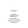 Augļu Bļoda DKD Home Decor 27 x 27 x 34 cm Porcelāns Rozā Metāls Balts
