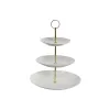 Vaisių dubuo DKD Home Decor 27 x 27 x 34 cm Porcelianas Mėlyna Rožinė Metalinis