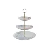 Vaisių dubuo DKD Home Decor 27 x 27 x 34 cm Porcelianas Mėlyna Metalinis Fuksija Balta