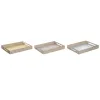 Uzkodu paplāte DKD Home Decor Zils Rozā Dzeltens 3 Daudzums Koks MDF 40 x 30 x 5 cm Shabby Chic