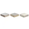 Infūziju Kaste DKD Home Decor 24 x 24 x 6,5 cm Stikls Dabisks Zils Rozā Metāls Balts 3 Daudzums Koks MDF