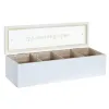 Infūziju Kaste DKD Home Decor 30 x 9 x 8 cm Stikls Zils Rozā 3 Daudzums Koks MDF