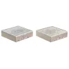 Dėžutė arbatai DKD Home Decor Stiklas Metalinis Spalvotas Medžio MDF (24,5 x 24,5 x 6 cm) (2 vnt.)