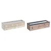 Коробочка для чая DKD Home Decor Стеклянный Синий Белый Деревянный MDF (30 x 9 x 8 cm) (2 штук)