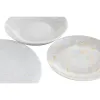 Astiasetti DKD Home Decor Sininen Valkoinen Pinkki Posliini 18 Kappaletta 27 x 27 x 3 cm